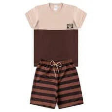 Conjunto Infantil Verão Camiseta e Bermuda Menino L53