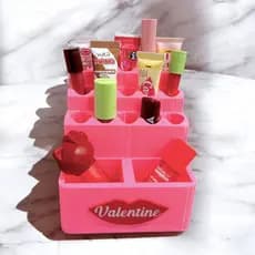 Organizador Porta Batom Gloss Carmeds Personalizado Nome Várias Cores Com Aplique de Lábios