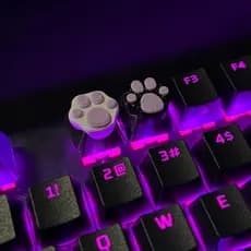Kit 2 Keycap Tecla Teclado Mecânico Patinha de Gato Fofo Gamer Gatinho