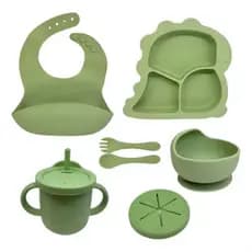 Kit Introdução Alimentar Bebê Criança Verde