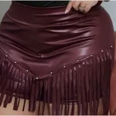 Short Saia Boiadeira Cirre Plus Size G1 veste de 48 a 52 Marrom