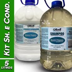 Kit Shampoo e Condicionador 5 Litros Neutro - Extratos Naturais Vegano - Mais Rendimento