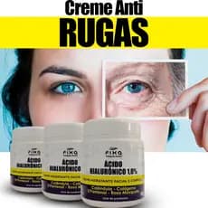 Creme Anti Rugas Ácido Hialurônico Colágeno E Rosa Mosqueta Hidratante Facial Reduz Linhas De Expressão 120g