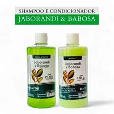 Kit Shampoo E Condicionador Combate A Queda Capilar Jaborandi e Babosa - Força E Crescimento