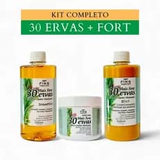 Kit Antiqueda Crescimento Capilar 30 Ervas Shampoo Condicionador E Máscara Fortalecimento