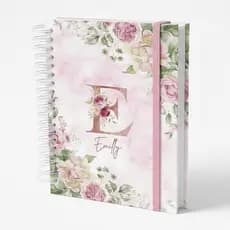 Agenda Planner Personalizada com Seu Nome e Inicial - Permanente Sem Data Capa Dura Wire O