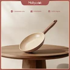 Mollycook Frigideira 24cm Alumínio Antiaderente Cerâmica Sem PFOA Indução Gás