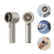 JISULIFE Ventilador Portátil Turbo Recarregável 5000mah Liga de Alumínio 100 Velocidades com Tela