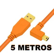 Cabo Thetering 5 Metros Usb para Canon Eos 60d Eos 6d Eos 70d Eos 7d Eos M EOS-M3 EOS Rebel SL1