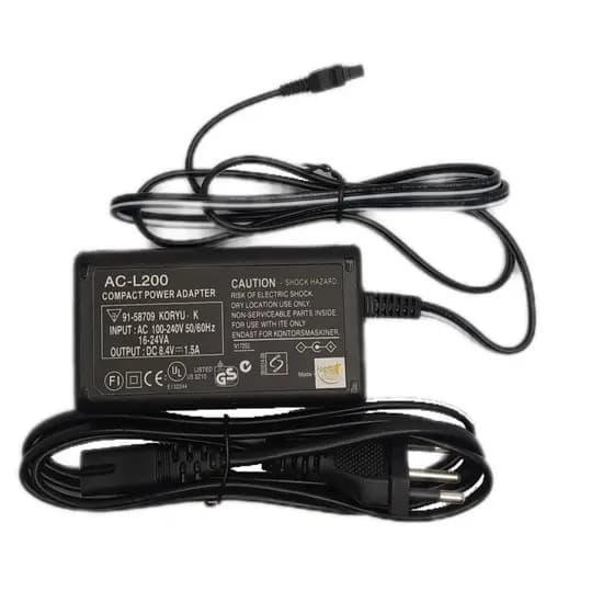 FONTE CARREGADOR COMPATVIEL SONY AC-L200 HDR-SR10 HDR-SR11 HDR-SR11 DCR-HC1000 DCR-SR47