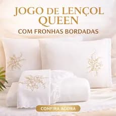 Jogo de Lençol Veneza Cama Queen Com Lese e Bordado 3 Peças para o Dia a Dia Cores