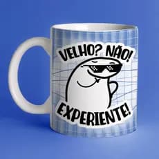 caneca flokr dia dos pais com frase velho não experiente/caneca de porcelana 325 ml
