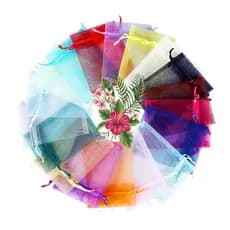 Kit 250Un Saco Saquinho Organza Tule Saquinho 7x9 Diversas Cores Festa Casamento Batizado Joias