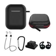 6 Acessórios Compatíveis Com Airpod 1 / 2 Case + Alça + Ear Cap Pronta Entrega