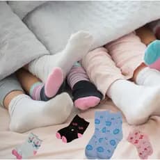 Kit Meias Infantil Cano Médio Cores Sortidas Estampadas Menina Qualidade