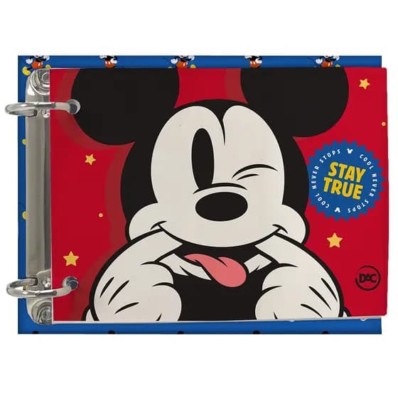Porta Fichas Argolado Com 80 Fichas Mickey