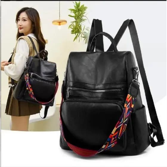 Mochila De Couro Vintage  Alta Qualidade Passeio Ombro