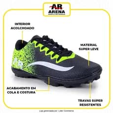 Chuteira Society Para Jogos Em Grama Original Arena Resistente Oferta