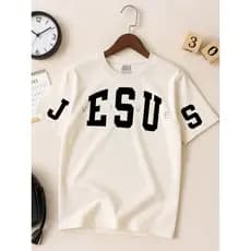 Camiseta Infantil em Algodão 100% Gospel Jesus Vive