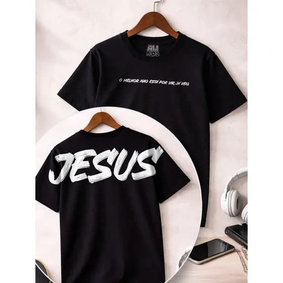 Camiseta Gospel Infantil Algodão Jesus O Melhor Já Veio Roupa Cristã Menino Menina 2 a 16