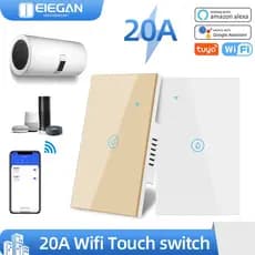 Interruptor Inteligente Americano E Australiano , De Parede Sensível Ao Toque 20A graffiti De Aquecedor De Água Wi-Fi