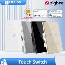 Graffiti Smart Life Beauty Standard Zigbee Touch Switch Alexa Controle De Voz Interruptor De Parede