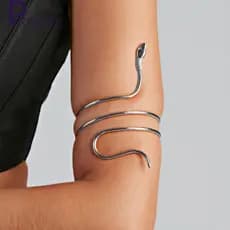 Abertura Da Mulher Acessórios De Joalheria Personalizados Ajustáveis Punho De Cobra Em Espiral Trendy Punk Simples Pulseiras Bangle Pulseira De Charme Bracelete De Braço Superior
