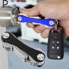Armazenamento Doméstico Em Alumínio Metálico 1Pc Porta-Chaves Portátil Smart Keychain Compacto Clip Mini Organizador
