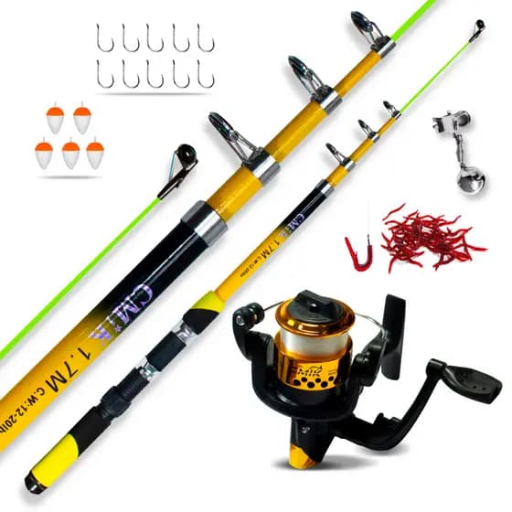 Kit Pesca Vara, Moline e Linha - Iniciantes Ótimo P/ Pesqueiro Rios Lagos