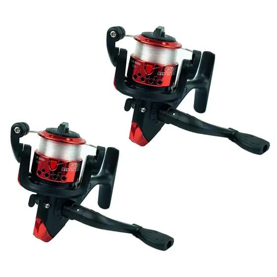 Dois 2 Molinetes Micro 100 com Linha Monofilamento