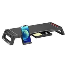 Base Suporte Para Monitor Com Gaveta e Hub USB C3Tech BM-100BK