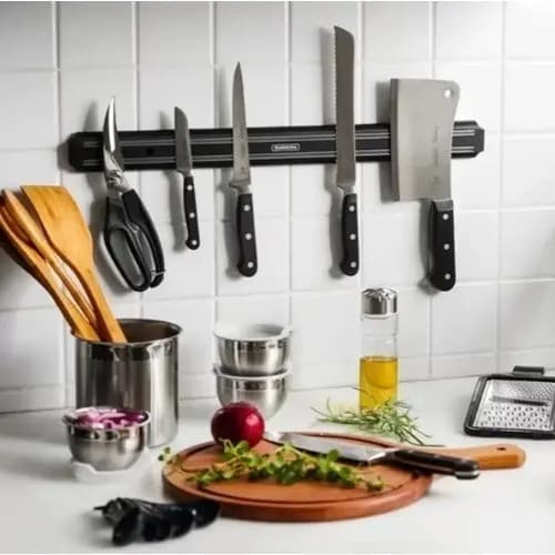 Barra Magnética Suporte Parede paraFaca Ferramentas Organizador Utensílios Imã Faqueiro 33cm Suporte Magnético para Faca