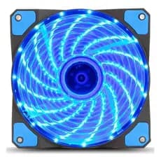 Fan Cooler Ventoinha Para PC Gamer Gabinete Luz Lez Azul 120mm 12cm