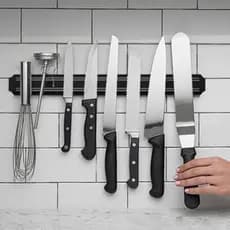 Suporte para Faca 33cm Barra Magnética De Parede Para Faca E Utensílios Organizador Porta Facas Imã Faqueiro Cozinha