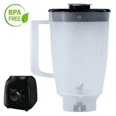 Copo de Liquidificador Compatível com Modelo Daily  RI 2101 2102 2103 Translucido Tampa Preta Dasshaus