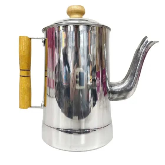 Bule para café/ Chá extra grosso, 2,3 litros, cabo de madeira, Retrô Fogão A Lenha Marca Docesar.