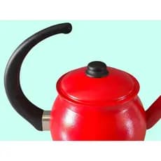 Chaleira  Cabo Baquelite 1.8 Litros Polida,Vermelha Ou Craqueada, Aluminio Marca Extang.