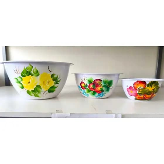 Bacia, tigela bowl em melamina decorada pintadas a mão , para pipoca, petiscos