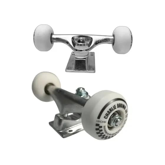 kit truck de skate com roda kronik charlie brown + rolamento+ parafusos