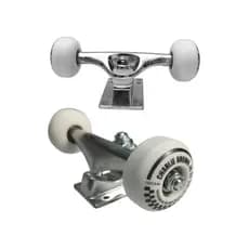 kit truck de skate com roda kronik charlie brown + rolamento+ parafusos