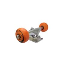 kit truck de skate com roda kronik laranja e rolamento+ parafusos