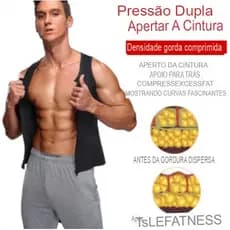 Cinta Power Masculina Abdominal Modelador Corporal Colete Ajustável Redutor De Cintura Seca Barriga