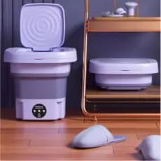 Mini máquina de lavar roupa dobrável portátil viagem Com Secador Giratório Lavanderia