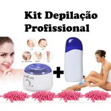 Panela de Cera Bivolt  + Depilador Roll-on elétrico Termocera  Aquecedor quente depilação