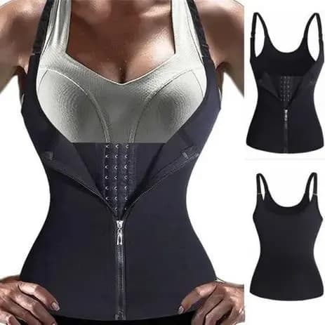 Cinta Modeladora Feminina Dupla Compressão Medidas Zíper
