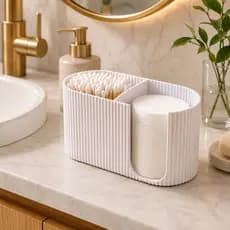 Porta Cotonete e Algodão | Organizador de banheiro e/ou quarto do bebê