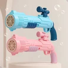 Pistola Bazuca Arma Lança Bolhas de Sabao Brinquedo Automático Infantil Led Crianca Diversao
