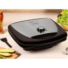 Grill e Sanduicheira Mondial Premium G-09 127V Preto Inox Antiaderente Compacta para Lanches