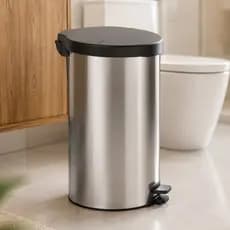 Lixeira Aço Inox 20L Tramontina com Pedal e Tampa Soft Close para Cozinha e Banheiro - Tramontina
