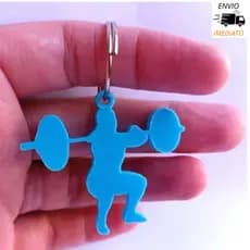 Chaveiro  Musculação Arremesso de Peso Clean Impressão 3D